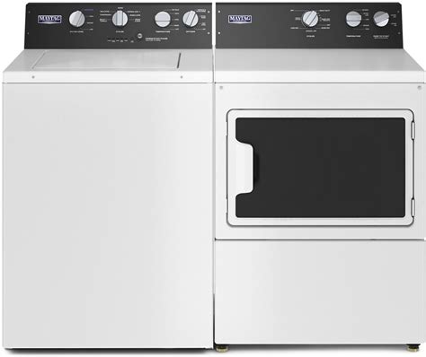 Maytag Mawadrew586 Side By Side Washer And Dryer Set With Top Load Washer And Electric Dryer In White