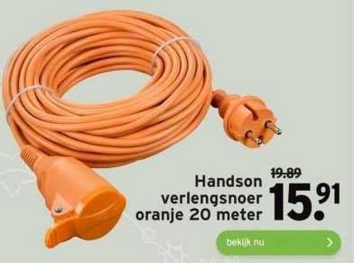 Handson Verlengsnoer Oranje Meter Aanbieding Bij Gamma Folders Nl