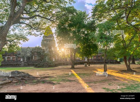 The Beautiful Stone Castle In Phimai Historical Park Prasat Hin Phimai