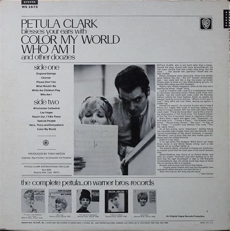 Petula Clark Color My World Who Am I レコード通販買取のサウンドファインダー