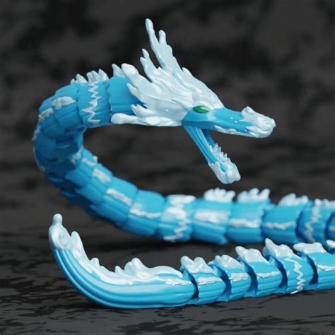 WATER DRAGON FORM FLEXI ARTICULATED KIMETSU DEMON SLAYER 3D model 3D ...