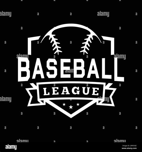 Baseball League Shield Emblem Graphic Design For T Shirt Vector And