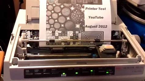 Oki Microline Elite Pin Dot Matrix Printer Youtube