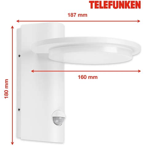 Telefunken Aussenleuchte Bern LED Rund Weiss 10 W 1 200 Lm Kaufen Bei OBI