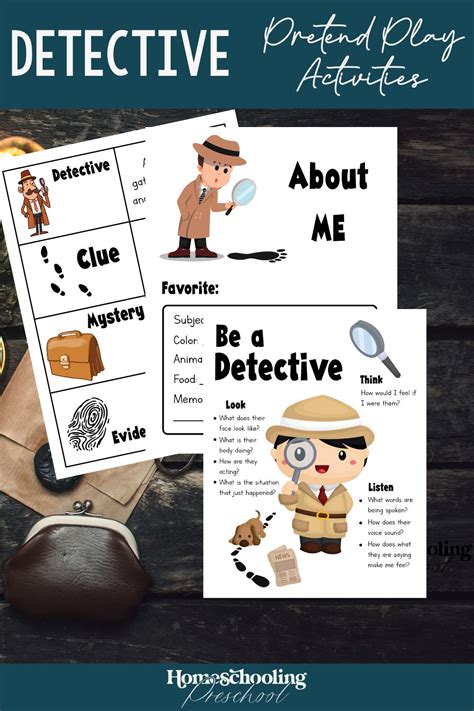 Detective Pretend Play Activities - Homeschooling Preschool