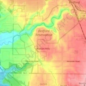 Walton Hills topographic map, elevation, terrain