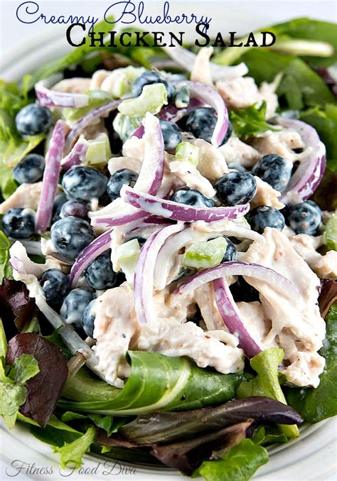 Creamy Blueberry Chicken Salad Fitness Food Diva