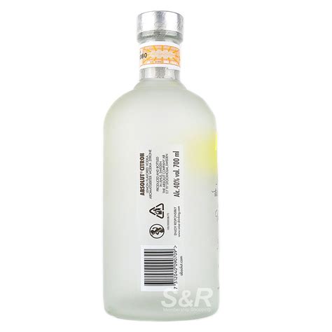 Absolut Citron Lemon Flavored Vodka 700ml