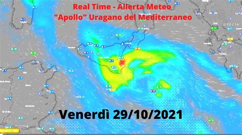 Real Time Apollo Uragano Del Mediterraneo Tropical Like Cyclone YouTube