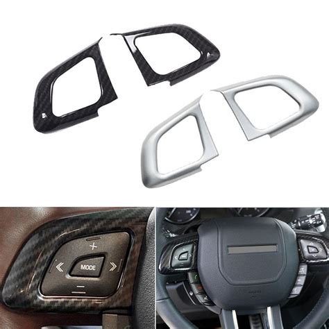 Acheter Abs Carbon Texture Car Styling Steering Wheel Button Frame