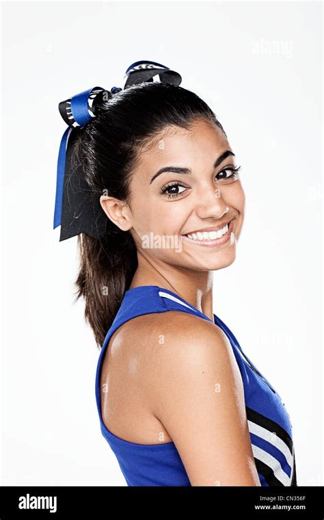 Female Cheerleader Portrait Stock Photo Alamy