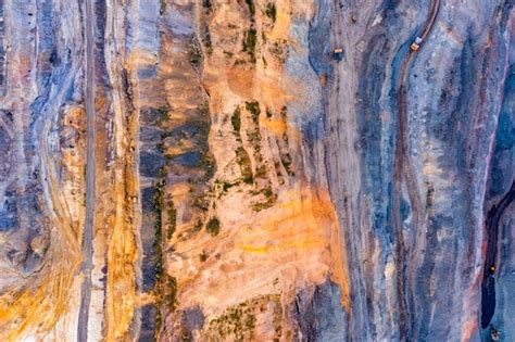 Premium Photo Aerial View Of An Open Pit Of Iron Ore Resource Mining