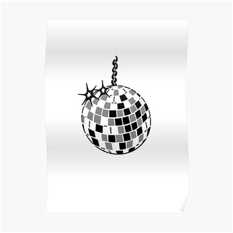 Retro Disco Ball Poster For Sale By Twistedreamland Redbubble