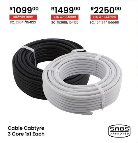 Cable Cabtyre 3 Core 1x1 Each Offer At Africa Cash And Carry