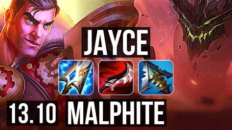 Jayce Vs Malphite Top Quadra Games Dominating Kr Master