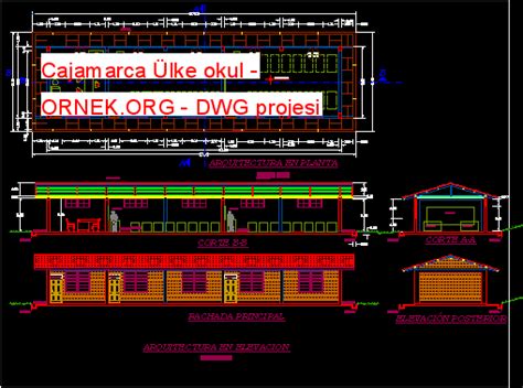 Cajamarca Lke Okul Dwg Projesi Autocad Projeler