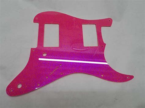 Hot Pink Sparkle Glitter Hxh Hh Pickguard Fits Fender Strat Reverb