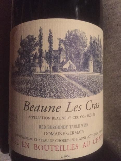 1996 Domaine du Château de Chorey Germain Beaune 1er Cru Les Cras