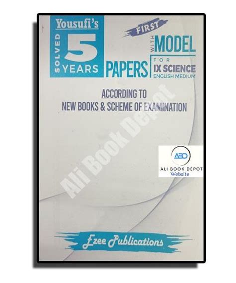 Solved Five Year Yousufis Class Ix Nine Science Ali Book Depot