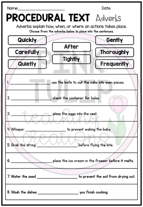 Procedural Text Writing Worksheet Pack No Prep Lesson Ideas