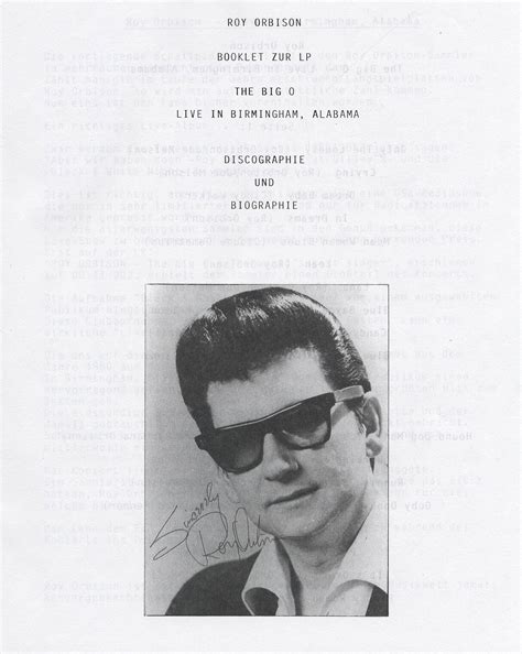 Roy Orbison LP: The Big O Live in Birmingham, Alabama 1980 (LP) - Bear