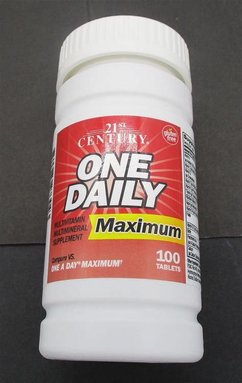 21st Century One Daily Maximum Multivitamin 100 Tablets Expires 10