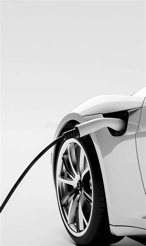 Futuristic Luxury Car Charging At Power Supply Station Shiny Luxury Ev