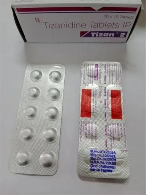 Tizan 2 Tizanidine 2mg Tablet Prescription Treatment In Muscle