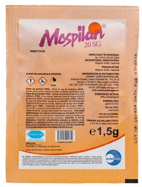 Insecticid Sistemic Mospilan Sg Sumi Agro G