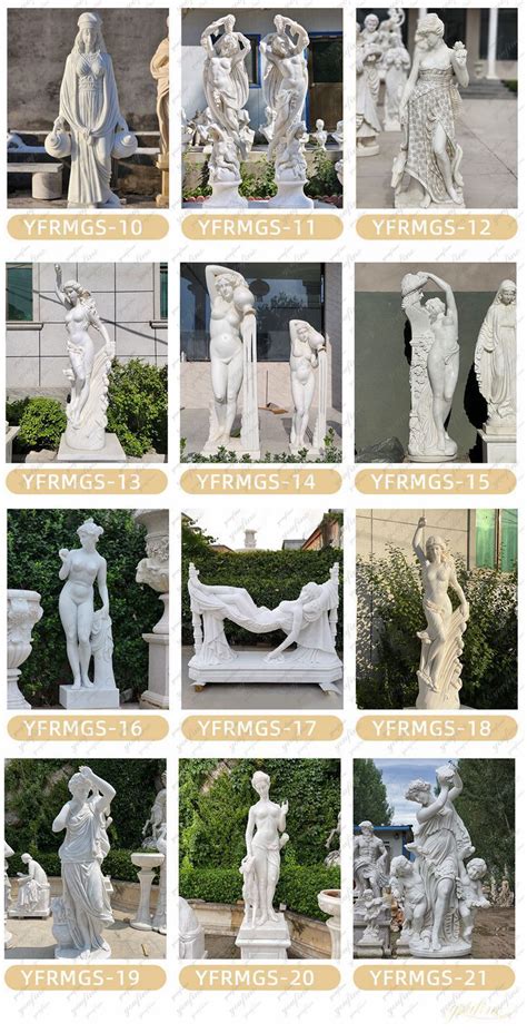 Custom Marble Female Garden Statues Moon Girl Design Youfine