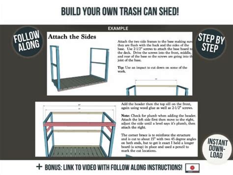 Trash Can Enclosure Plans - Building Plans For A Trash Can Shed!