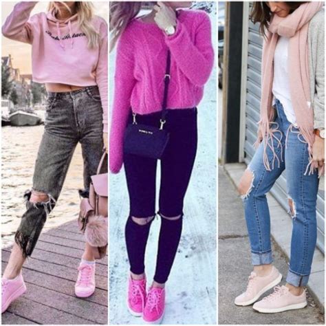 Descubrí como combinar tus zapatillas rosas Desde outfits moderno y