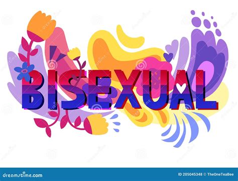 Bisexual Pride Drawing Abstract Doodles And Patterns Flowers Stock Illustration Illustration