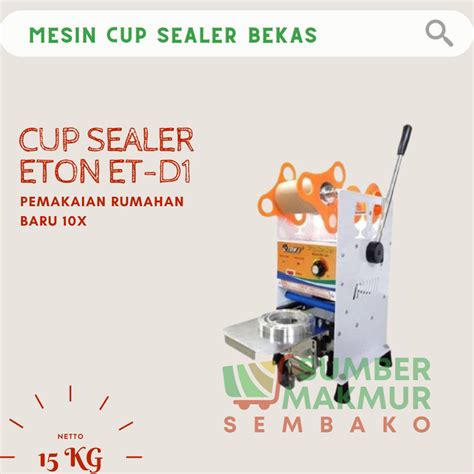 Promo Cup Sealer Mesin Press Packaging Gelas Plastik Teh Jus Kopi Eton