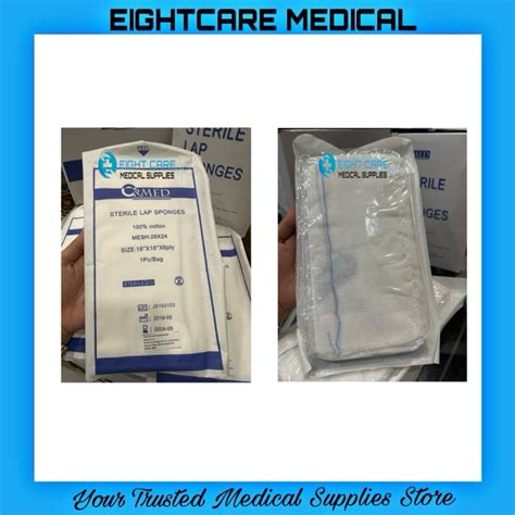 Sterile Lap Sponge Ormed Brand 28x24Mesh 100 Cotton Sold Per Piece