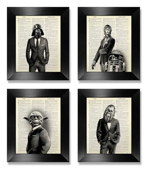 Star Wars Art Print Set STAR WARS ART Star Wars Print Star - Etsy