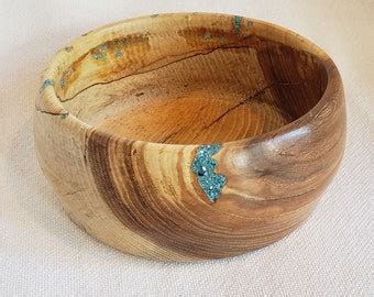 Hand Turned Laminated Cherry Walnut Bowl Etsy