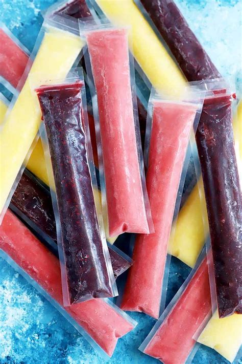 Homemade Ice Pops Recipe Foodal Opskrift Snack Ideer Snacks