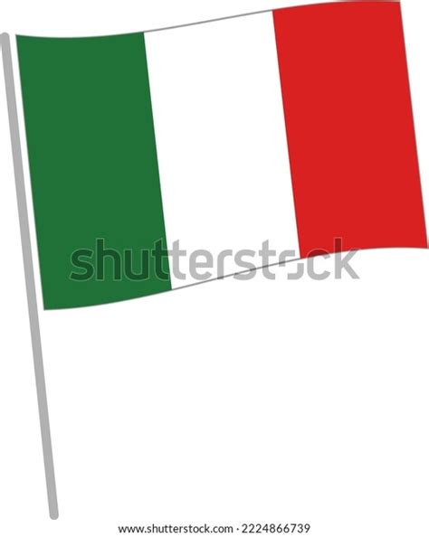 This Vector Italian Flag Waving Wind Stock Vector (Royalty Free ...