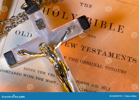 Religion Crucifix Holy Bible Stock Image Image Of Christ Holy