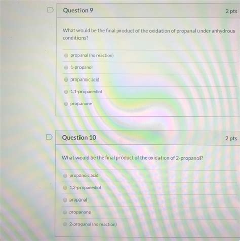 Solved D Question 9 2 pts What would be the final product of | Chegg.com