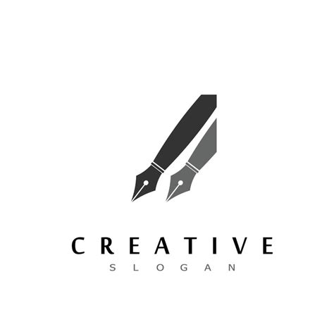 pen logo design symbol 13129917 Vector Art at Vecteezy