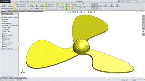 Solidworks Tutorial How To Sketch Propeller Youtube