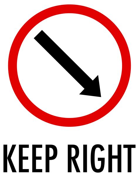 Keep right sign on white background 1541424 Vector Art at Vecteezy