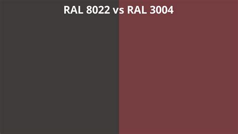 Ral 8022 Vs 3004 Ral Colour Chart Uk