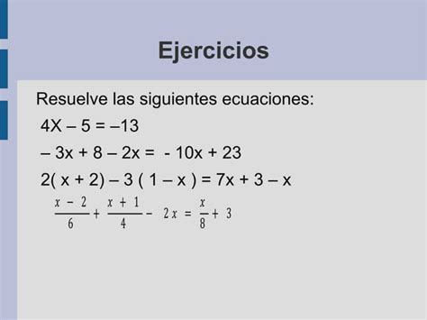 Ecuaciones De Primer Grado Ppt