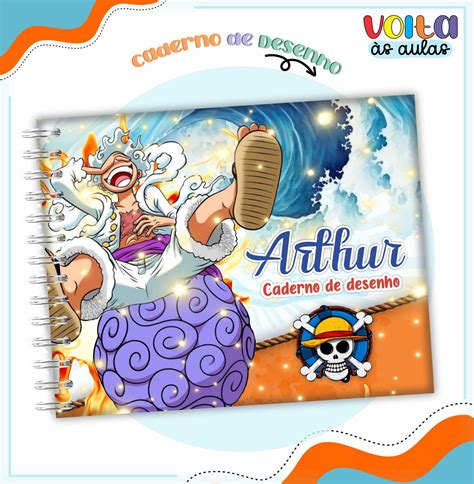 Etiqueta Escolar One Piece Arquivo Digital Elo7