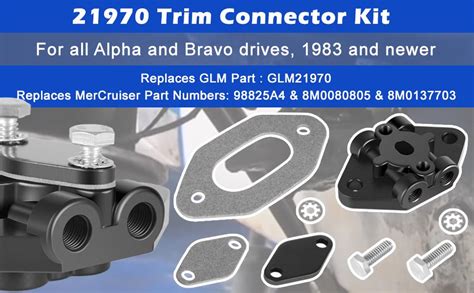 Amazon Trim Connector Line Kit For Mercruiser Alpha Bravo