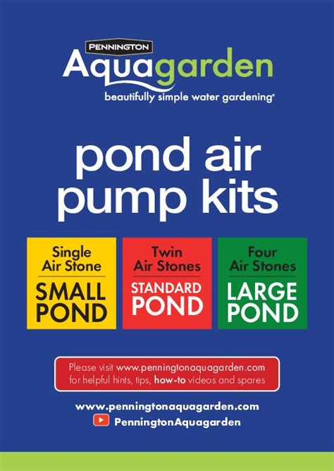 Pond Air Pump Kit Single Air Stone - Pennington Aquagarden