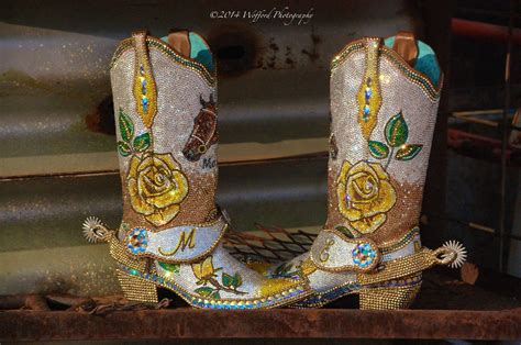 Custom Swarovski Cowgirl Boots By Jacqi Bling Designed For Miss Texas 2014 Monique Evans For